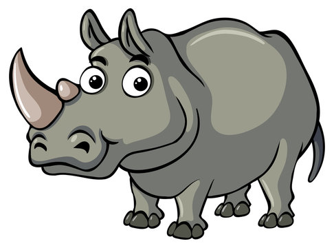 Rhino with happy face