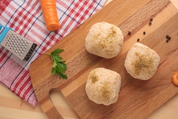 Meatballs cutlet carrot