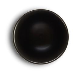 Fototapeta na wymiar black bowl isolated on white background