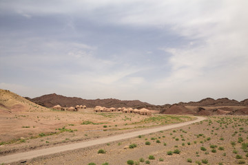 Village in Lut Desert, Khorasan Razavi, Iran