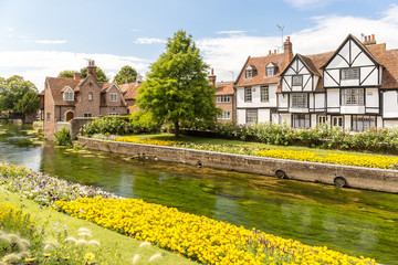 Canterbury view in summer, Kent - obrazy, fototapety, plakaty
