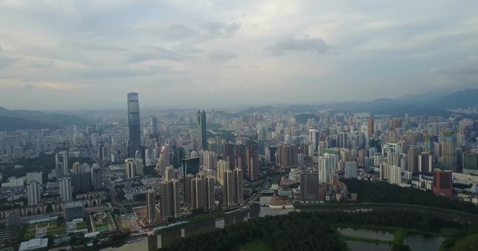 Aerial scene of shenzhen, China 4k video