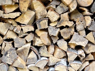 Dry , split firewood .