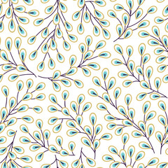 Colorful vector floral pattern