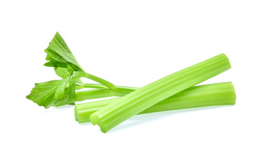 Fresh celery isolated on white background