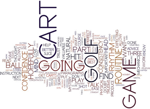 THE JOY OF A GOLF CART Text Background Word Cloud Concept