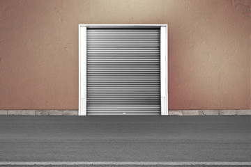 Roller shutters the factory buildings for warehouse