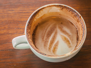 Coffee cup in coffee shop - vintage style effect picture