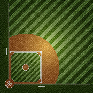 Realistic Denim texture of Baseball field element vector illustration design concept
