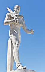  Statue in the Marble Stadium of Rome, Italy 