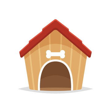 Dog house cartoon vector isolated Stock Vector | Adobe Stock