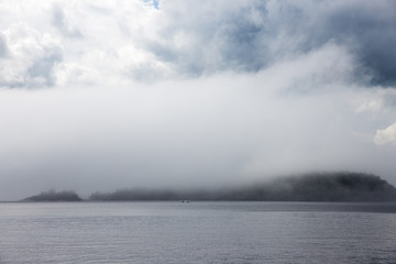 Two boats in the fog