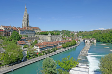 Naklejka premium altstadt von bern, schweiz 