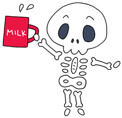 ミルク　骸骨