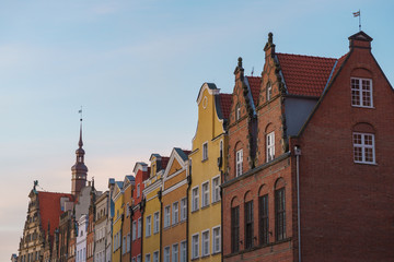 Beautiful architecture of Gdansk city old town