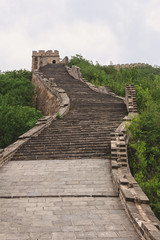 Long The Great Wall of China with watchtower