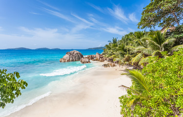 plage d'Anse Patates, la Digue, les Seychelles