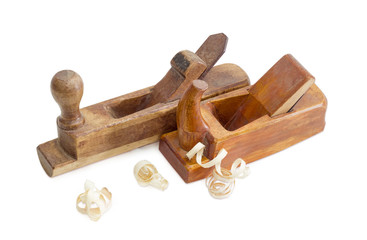 Two old wooden hand planes different purposes