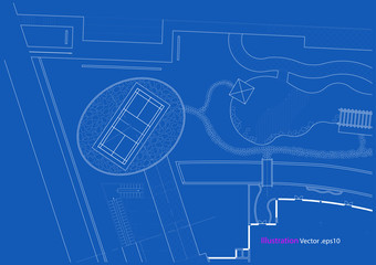 Architectural background, architectural plan, construction drawing