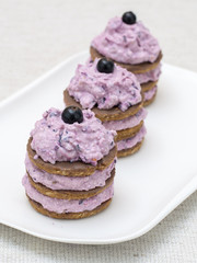 Curd cake with berries. 