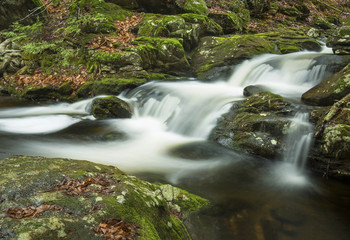 Fototapeta premium Carpenter's Falls in the McLean Game Refuge in Granby, Connecticut.