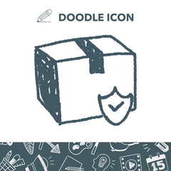 shipping box doodle