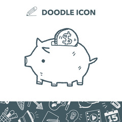 doodle pig money bank