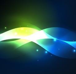 Illuminated neon waves