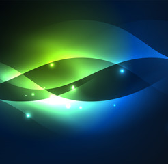 Illuminated neon waves