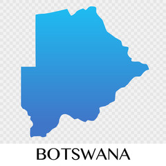 Botswana map in Africa  continent illustration design