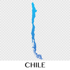 Chile map in South America continent illustration design