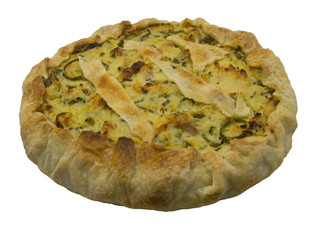 salty cake with italian zucchini and pasta brisee