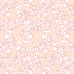 Fototapeta na wymiar Vector vintage floral pattern. classic floral ornament. Floral texture for wallpapers, textile, fabric