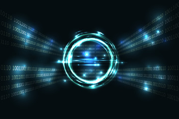 Digital technology business background, abstract binary code background. Illustration vector