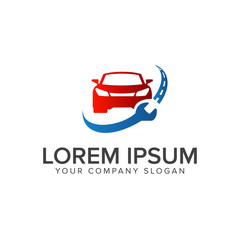 automotive repair logo design concept template
