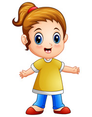 Happy girl cartoon