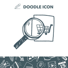 shopping search doodle