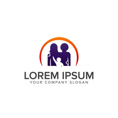family care logo design concept template