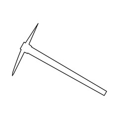 Pickaxe black color path icon .