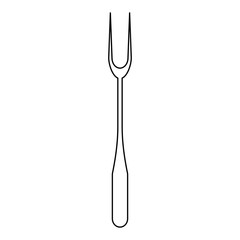 Large Fork black color path icon .