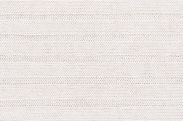 White soft knitted fabric texture with strips wale.