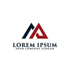 letter AM logo, real estate logo design concept template