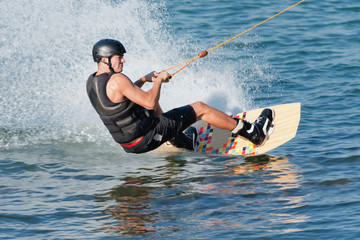 Male wakeboarding - obrazy, fototapety, plakaty