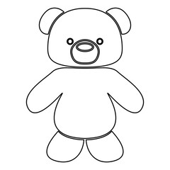 Little bear black color path icon .