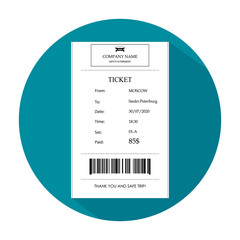 Flat ticket for Cinema, travel, event. Concept with flat ticket icons design, vector illustration