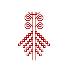 Red element of design finnish ornament