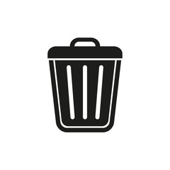 Trash can vector icon.