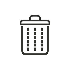 Trash can vector icon.