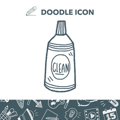 cleaner bottle doodle