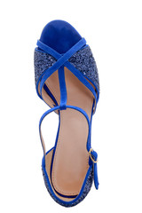 stylish sandals with weaving on the foot